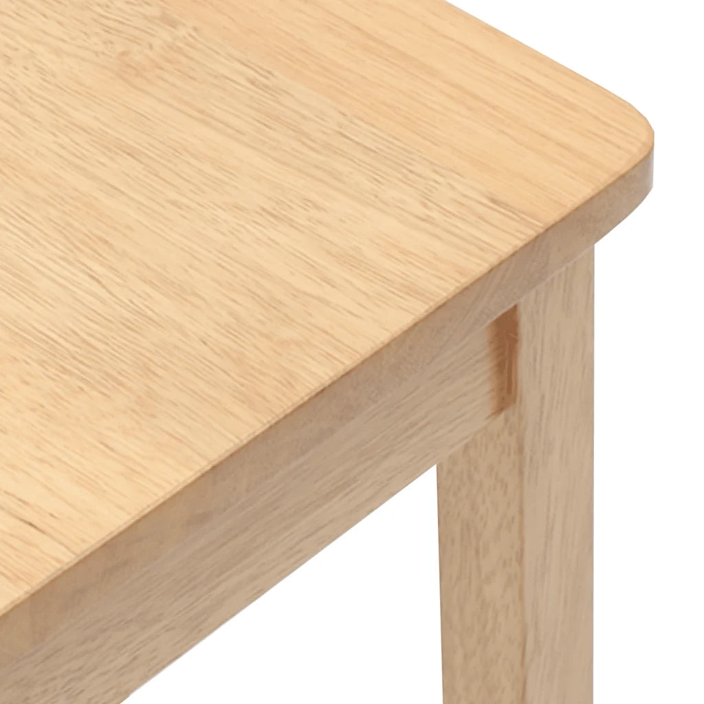 Sgabelli da Bar 2 pz Naturale Legno Massello di Hevea 4102587