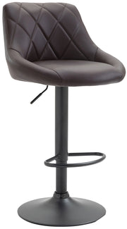 Sgabello Lazio in similpelle marrone,nero