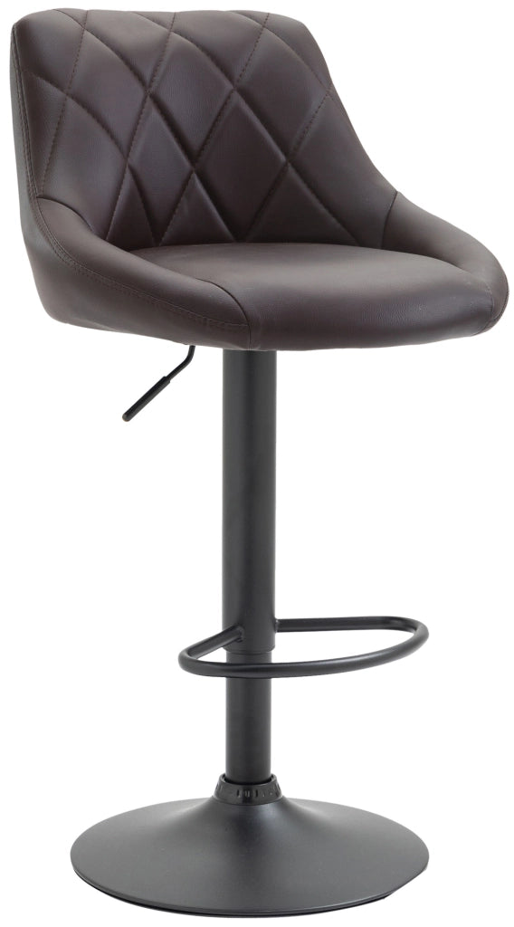Sgabello Lazio in similpelle marrone,nero