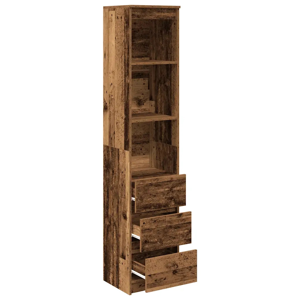 Credenza | Madia | Buffet da pranzo | Armadio da pranzo Legno Antico 37,5x35x180 cm in Truciolato