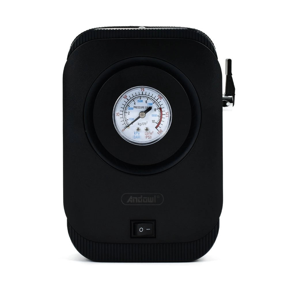 Trade Shop - Compressore D'aria Pompa Per Auto 120w Cavo Accendisigari 12v Manometro Q-dq025 -