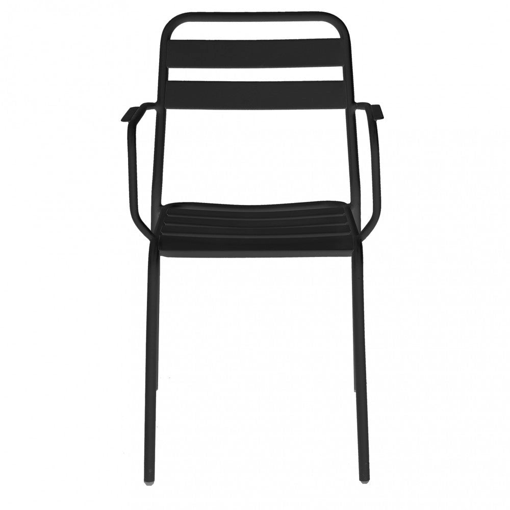Poltrona Bristol Impilabile 51x52x81 h cm in Acciaio Antracite