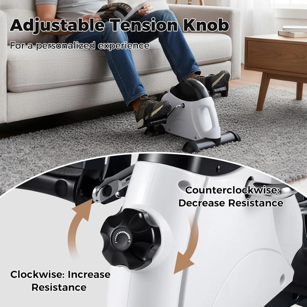 Guarnitura elettrica con display LCD, dispositivo ellittico elettrico, resistenza regolazione manuale, bicicletta ellittica 2 in 1, allenamento gambe e braccia, per casa, ufficio