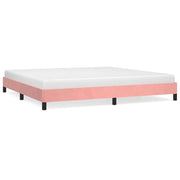 Letto matrimoniale | Letto per adulti | Giroletto Rosa 200x200 cm in Velluto
