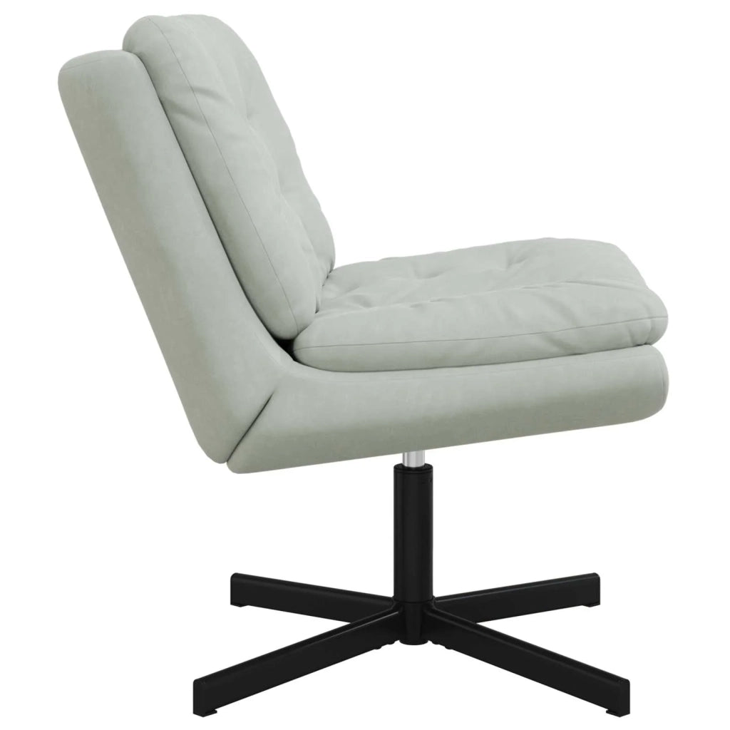 Poltrona Relax con Base-Poltroncina Girevole Grigio chiaro 63 x 75 x 76 cm