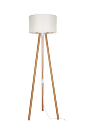 Lampada da terra PIKO treppiede legno crema 136cm E27