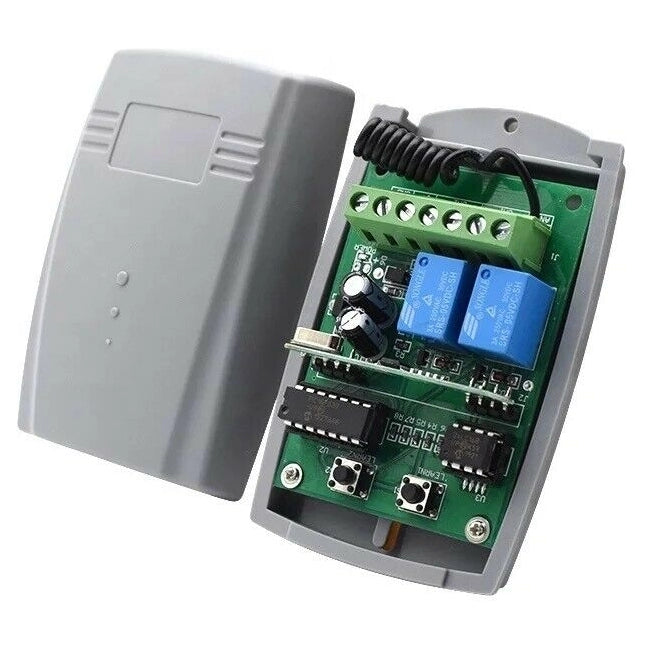 RICEVENTE RADIO RX2N-BOX 433,92 MHZ BICANALE 12V 24V CON BOX ESTERNO
