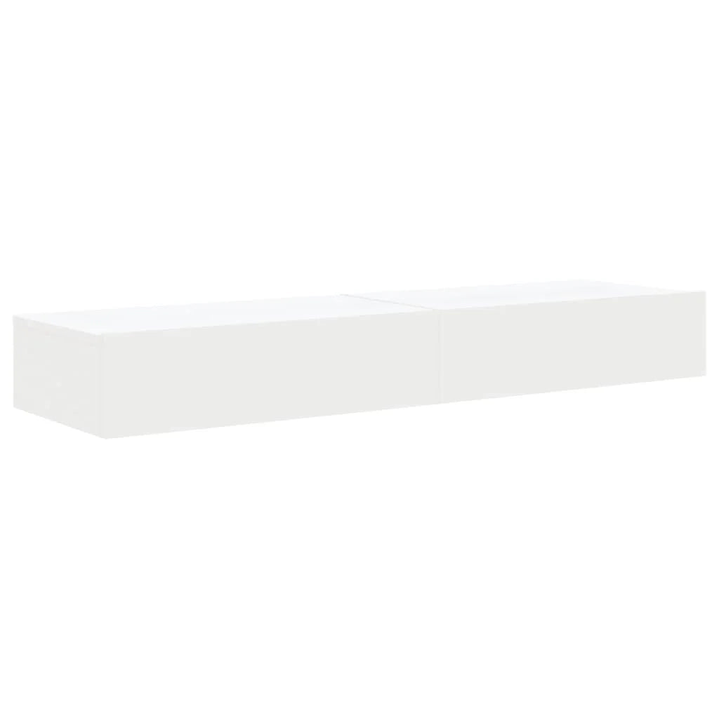 Mobile TV multimediale mensola TV credenza mobile TV per sala da pranzo soggiorno camera da letto con illuminazione a LED 2 pezzi 60 x 35 x 15,5 cm bianco 02_0028889