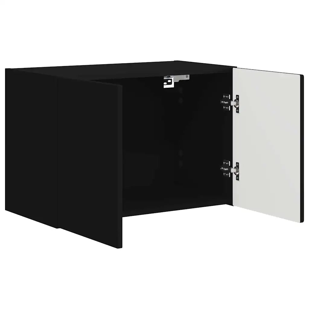 Mobile TV da parete Nero 59,5 x 31 x 40 cm Legno multistrato