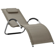 Lettino Prendisole in Textilene Grigio Talpa e Grigio cod mxl 23079