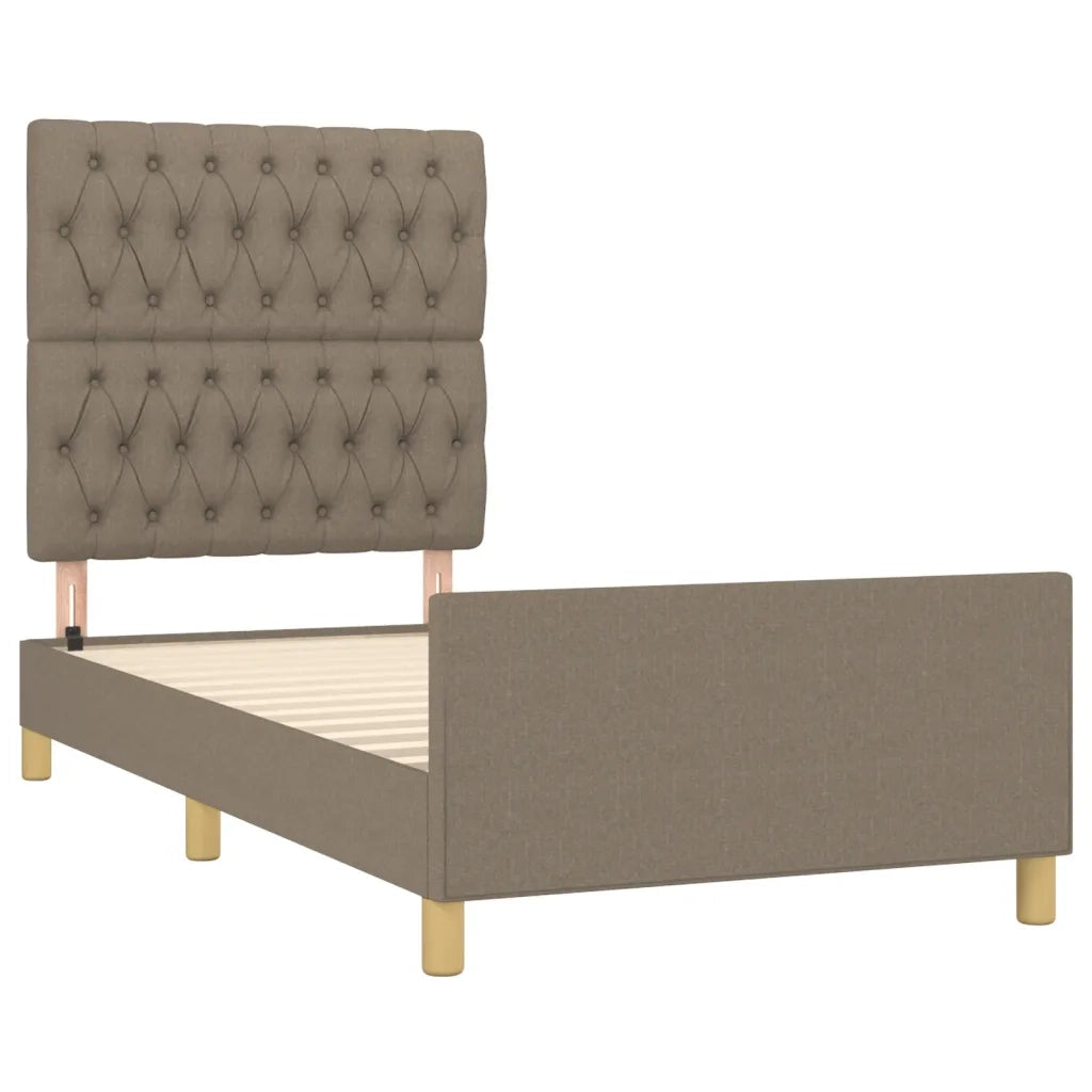 Giroletto senza Materasso Tortora 90x200 cm Tessuto 3125272