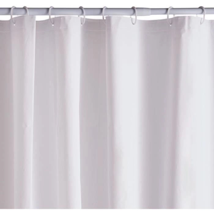 Tenda da doccia a nido d'ape - Bianca - PEVA - 180 x 200 cm - 12 ganci - UTILITY - TODAY
