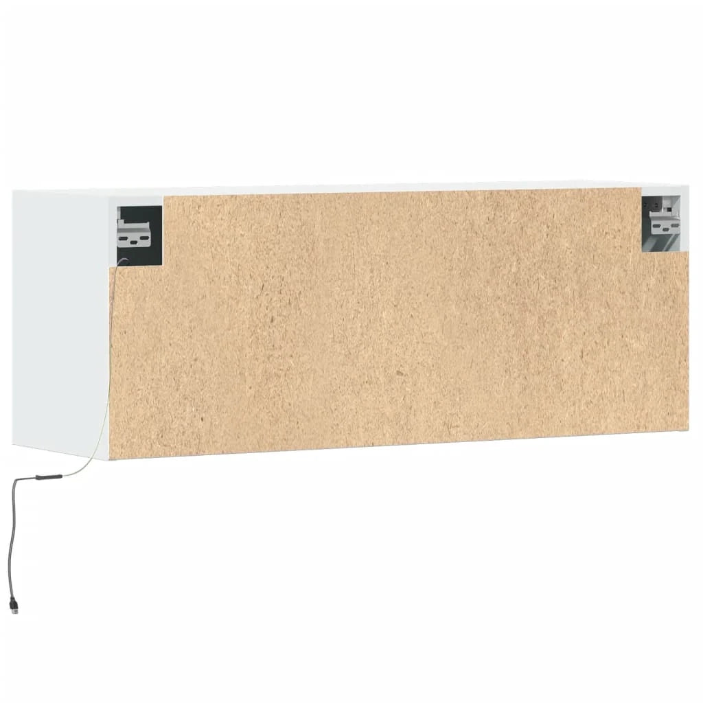 Mobile TV multimediale scaffale TV credenza mobile TV sala da pranzo soggiorno camera da letto mobile da parete con luci LED 100 x 31 x 35 cm bianco 02_0027839