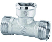RACCORDO A T FEMMINA IN OTTONE CROMATO 1/2 M 24X19   ARTECLIMA S.R.L.