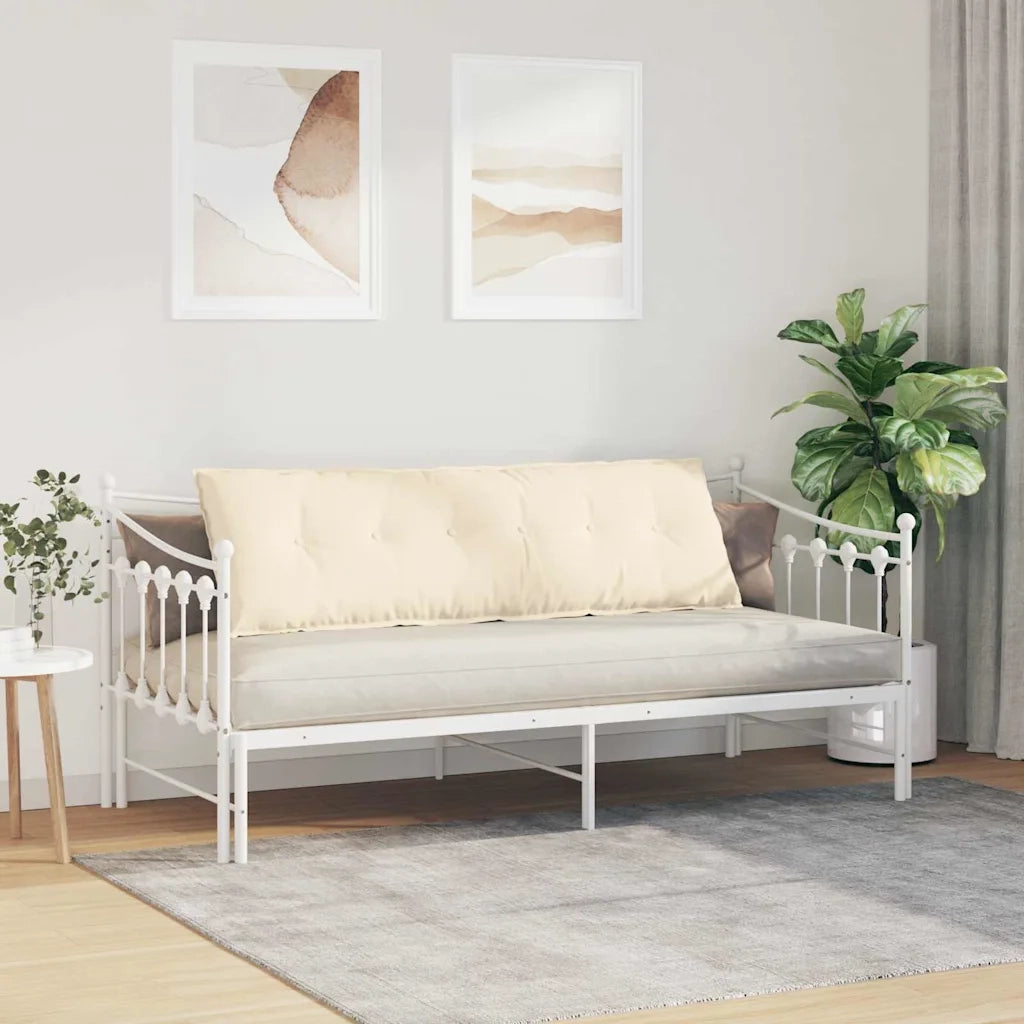 Cuscino per Schiena | Cuscino dorsale Crema 160 x 50 cm Tessuto in Cords