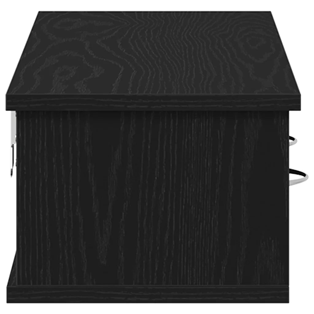 vidaXL Mobile a Parete Rovere Nero 88x26x18,5 cm in Truciolato