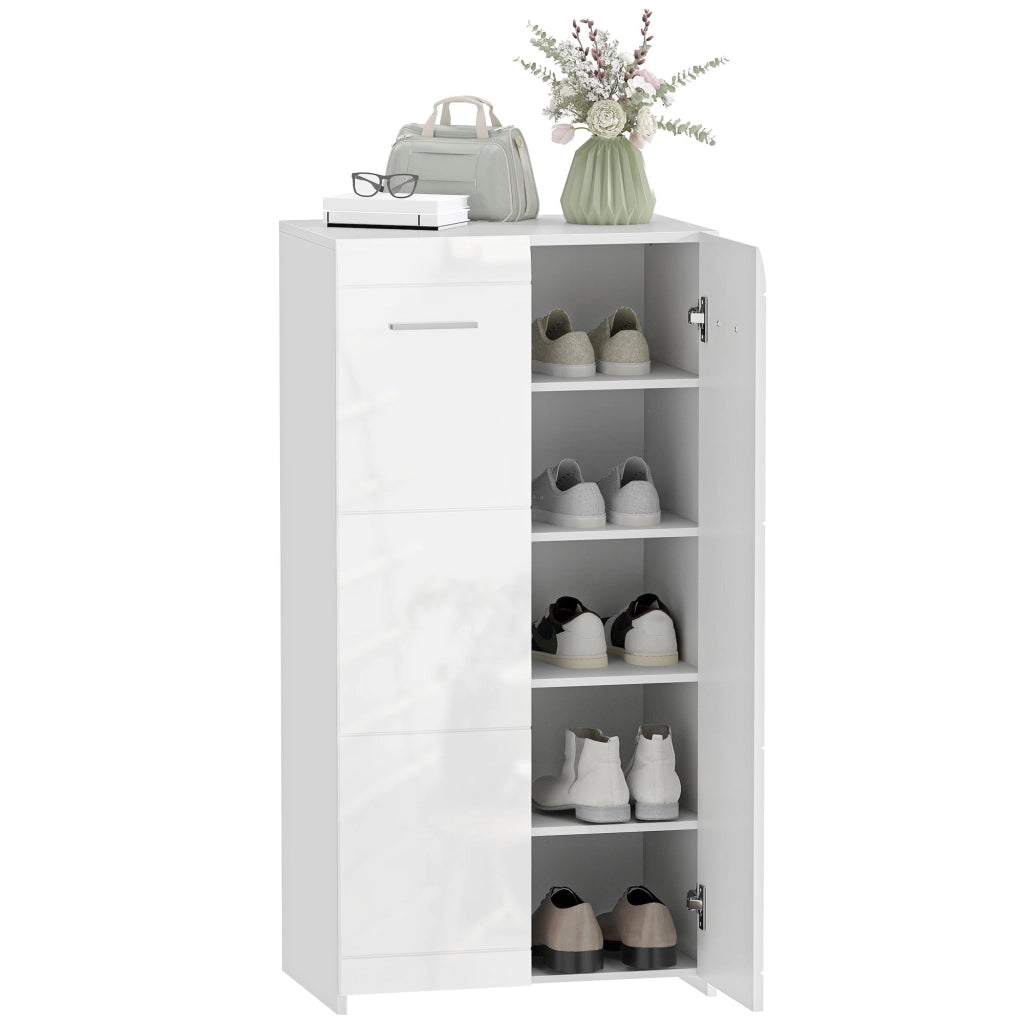 Scarpiera 10 paia ¨C zephmum ¨C bianco 55x36x108cm