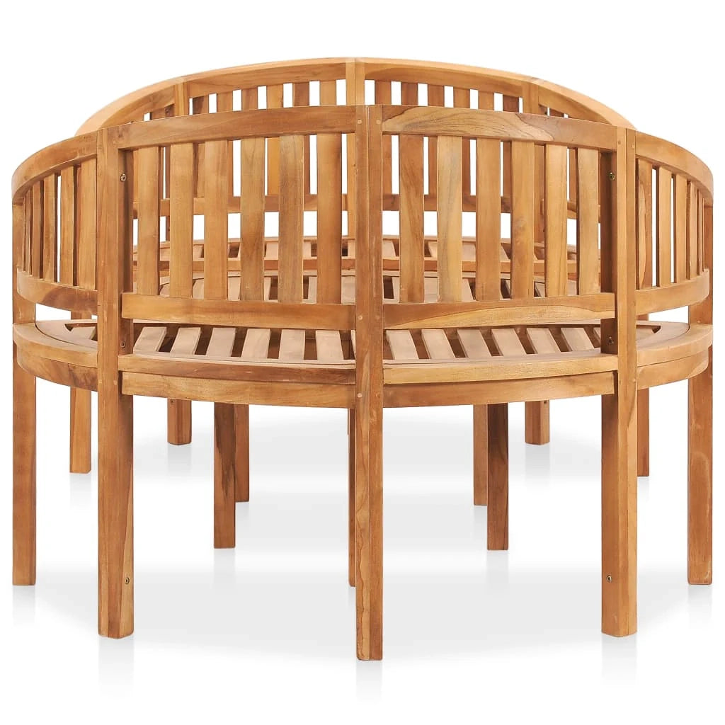 Mobili da giardino mobili da esterno Set di mobili da 3 pezzi in legno massello di teak a forma di banana 02_0016046