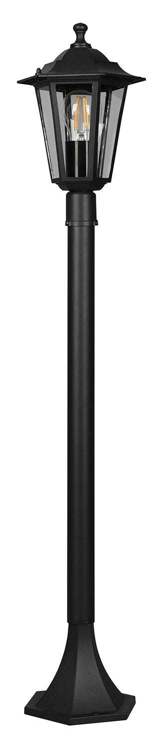 Lampada Palo da Esterno Attacco E27 in Alluminio Nero Opaco