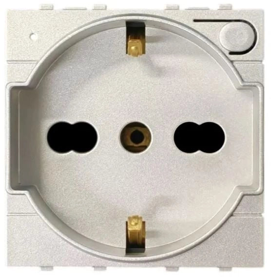 Presa WiFii Smart Bivalente Bipasso Schuko 16A Compatibile con Bticino Living Grigio Tech