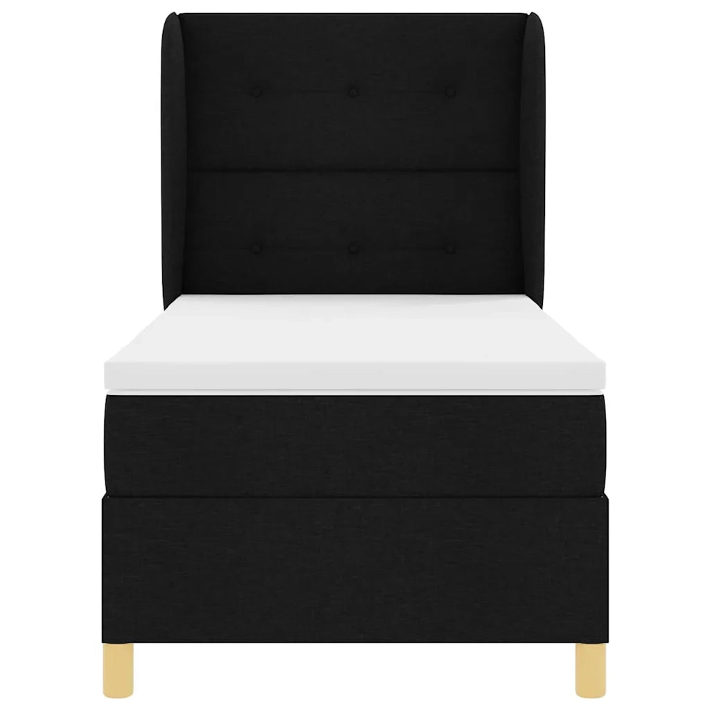 Letto a molle con materasso Nero 200 x 100 cm Tessuto 3340741