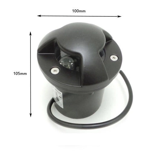 Faretto Segnapasso LED 3W calpestabile da incasso pavimento 2 fascio Lati Triplo luce Fredda 6500k