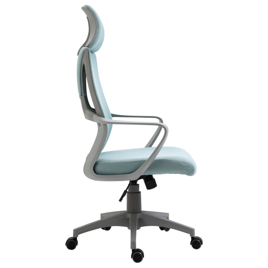 Sedia da ufficio regolabile con braccioli e poggiatesta ¨C zephmum ¨C blu 64x55x116-126 cm