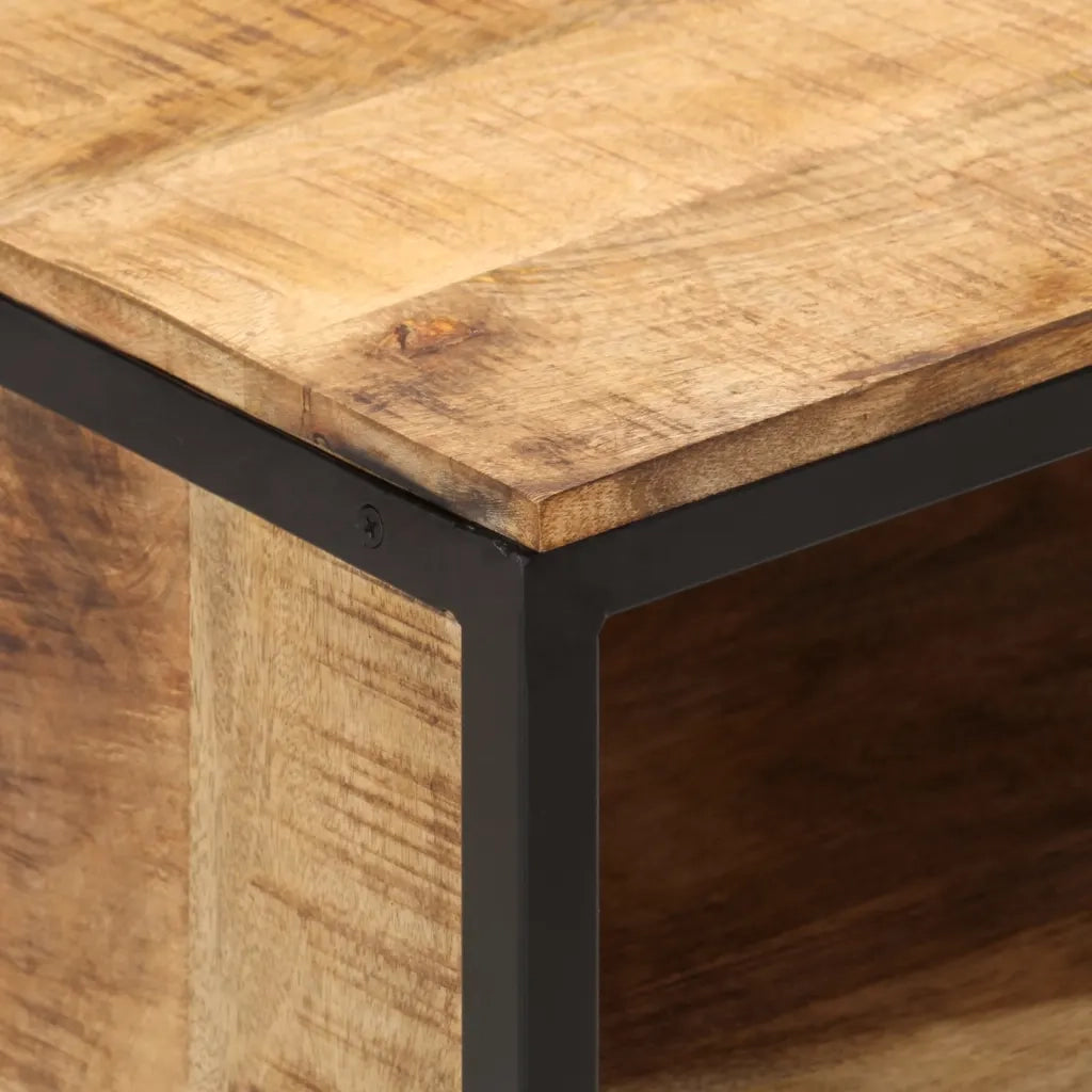 Comodino 40x35x50 cm in Legno Massello di Mango 358912