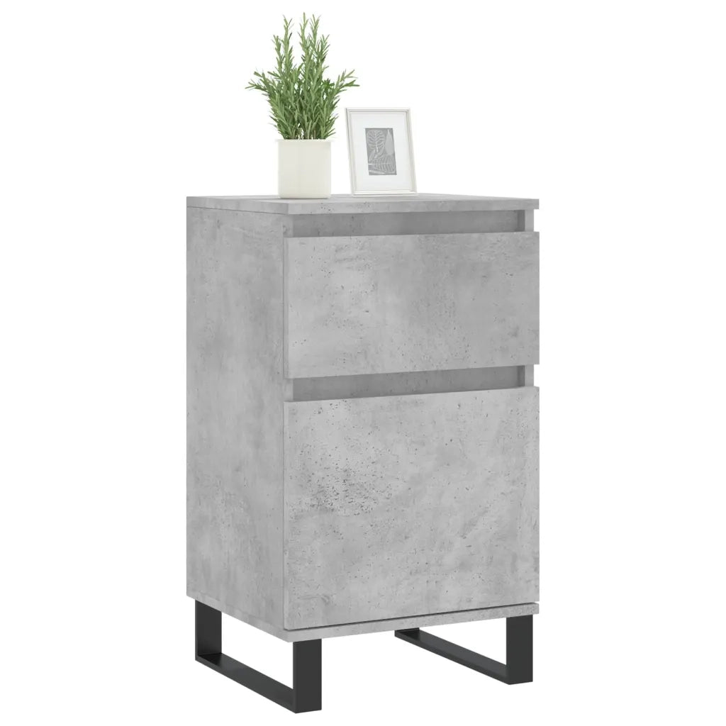 Credenze 2 pz Grigio Cemento 40x35x70 cm in Legno Multistrato 831173