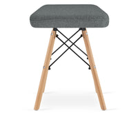 Sgabelli Valora PEKO in tessuto grigio con gambe in legno di faggio x 1