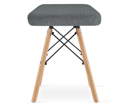 Sgabelli Valora PEKO in tessuto grigio con gambe in legno di faggio x 1