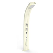 Doccia Solare In Alluminio Dada Top Line Con Miscelatore E Doccetta Colore Perla Bianca Cv-D340-Tl/9400