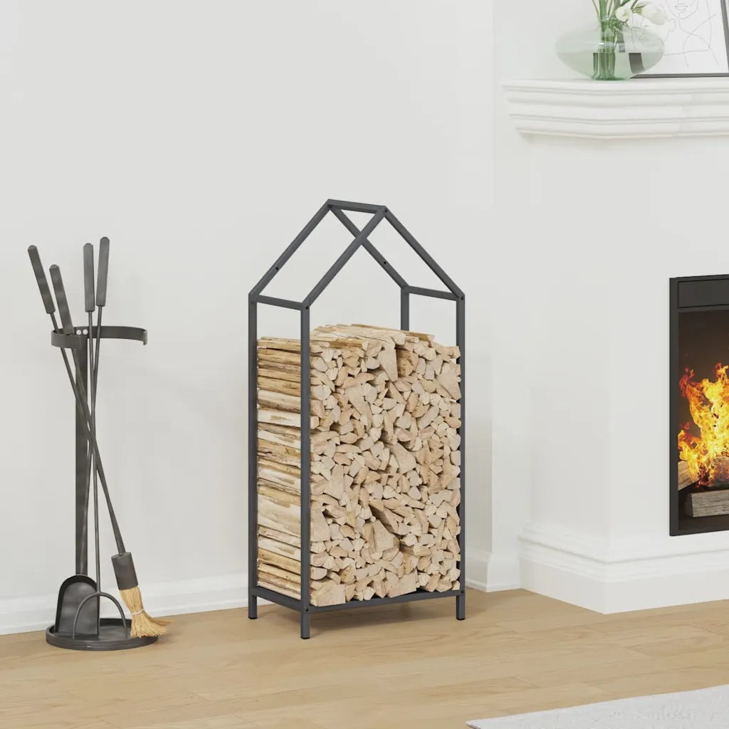 Rastrelliera per Legna da Ardere Antracite 40x25x90 cm CFW2685202