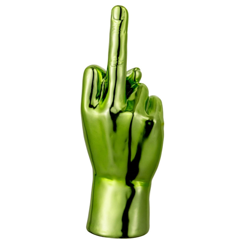 Mano fuck verde decorazione resina