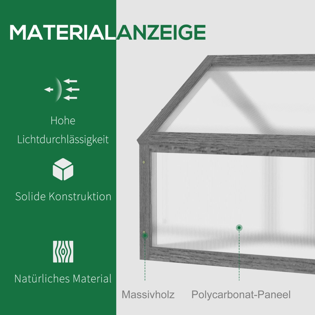 Serra Mini Giardino ¨C Zephmum ¨C Grigio Legno 90x52x49.5 cm