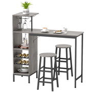 Tavolo da bar con sgabelli ¨C zephmum ¨C legno naturale