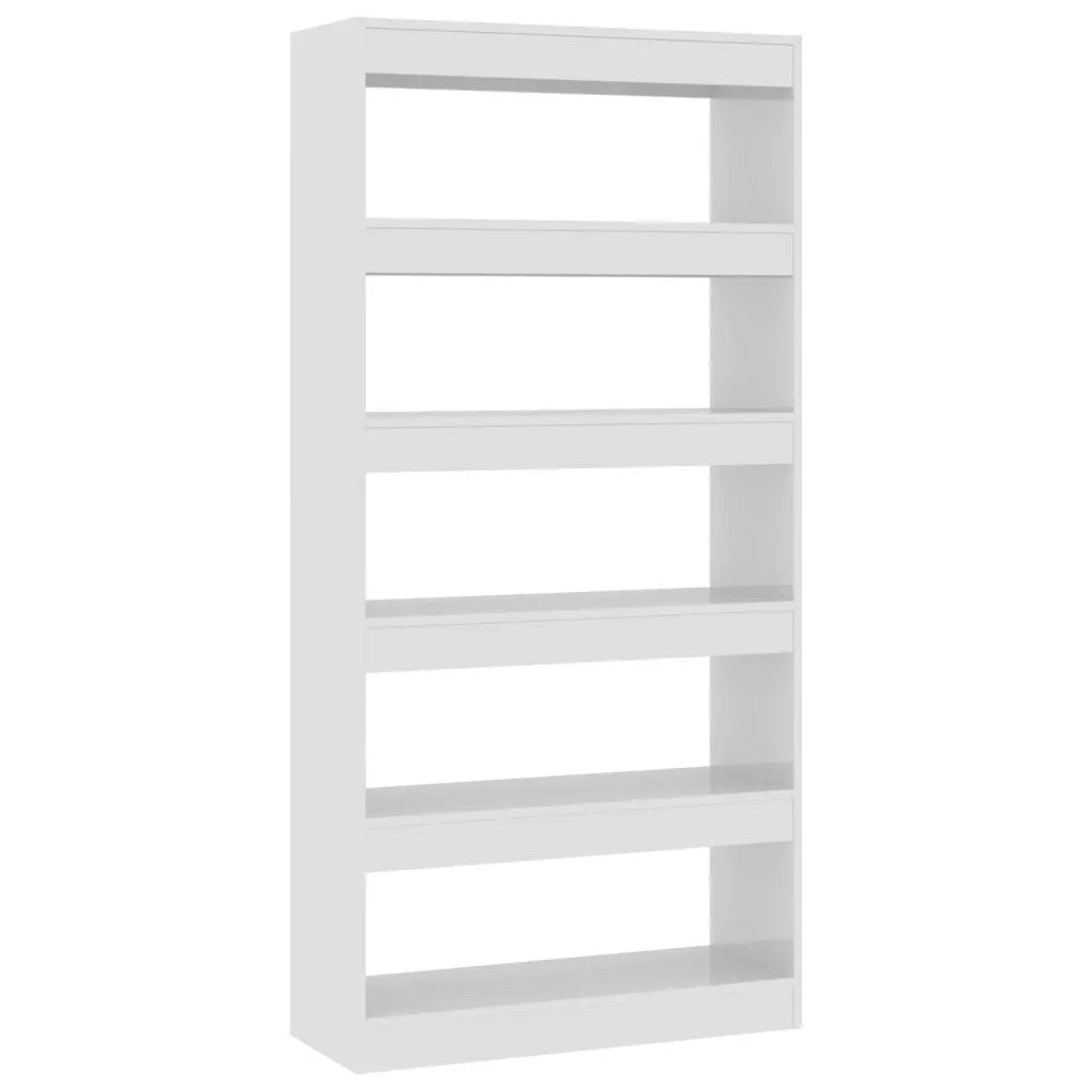 Libreria/Divisorio Bianco Lucido 80x30x166 cm in Truciolato 811724