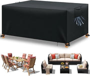 Copertura impermeabile per tavolo da giardino e mobili - 1 pezzo - nero - 420D stoffa Oxford - 270 x 180 x 90 cm