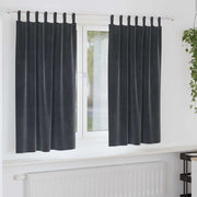 Tende oscuranti 2 pcs Grigio scuro 140 x 175 cm Velluto 4107234