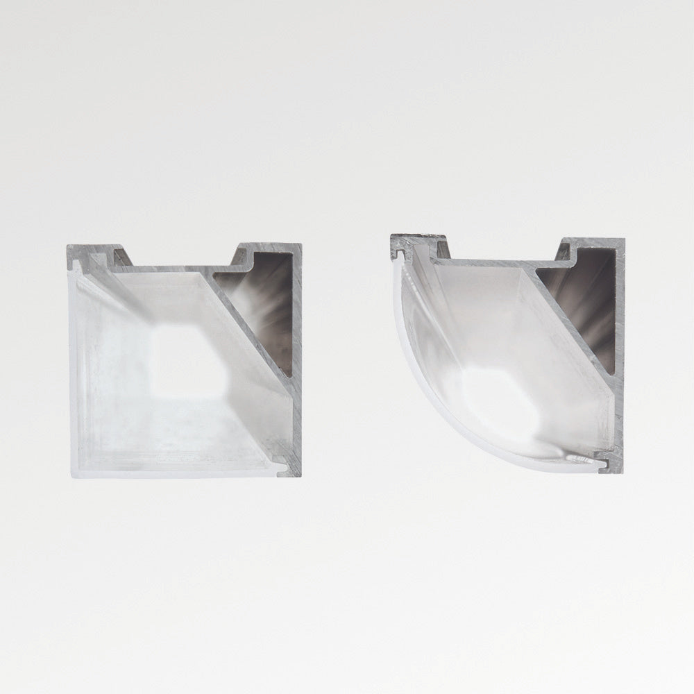 Profilo Ang Tondo Slot Alluminio-Materie Plastiche Bianco 200Cm D16X18