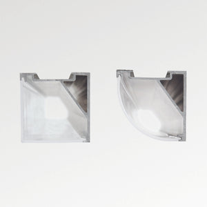 Profilo Ang Tondo Slot Alluminio-Materie Plastiche Bianco 200Cm D16X18