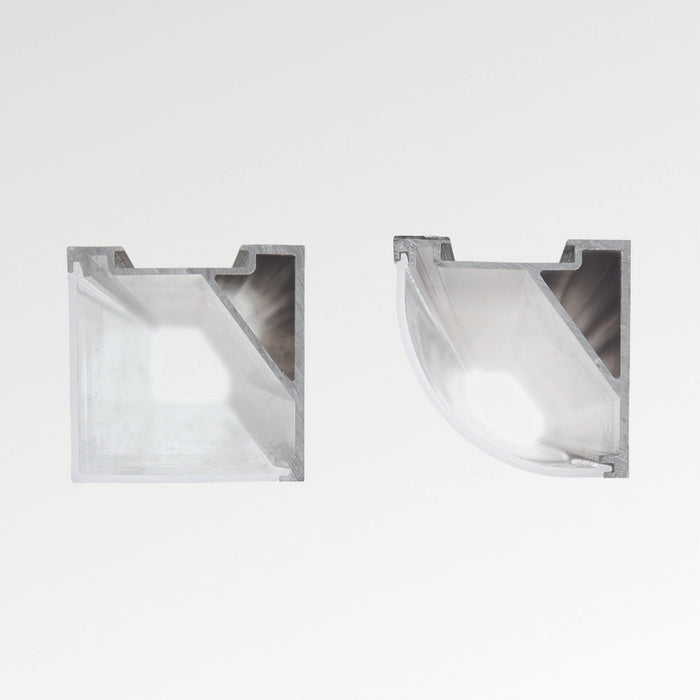 Profilo Ang Tondo Slot Alluminio-Materie Plastiche Bianco 200Cm D16X18