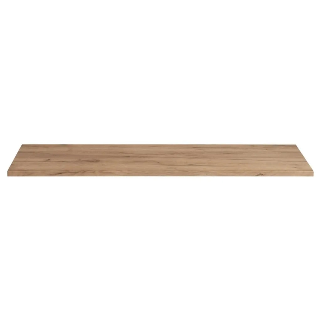 Piano lavabo NALYA 120 cm – Rovere chiaro – Piano in legno per doppio mobile sottolavabo