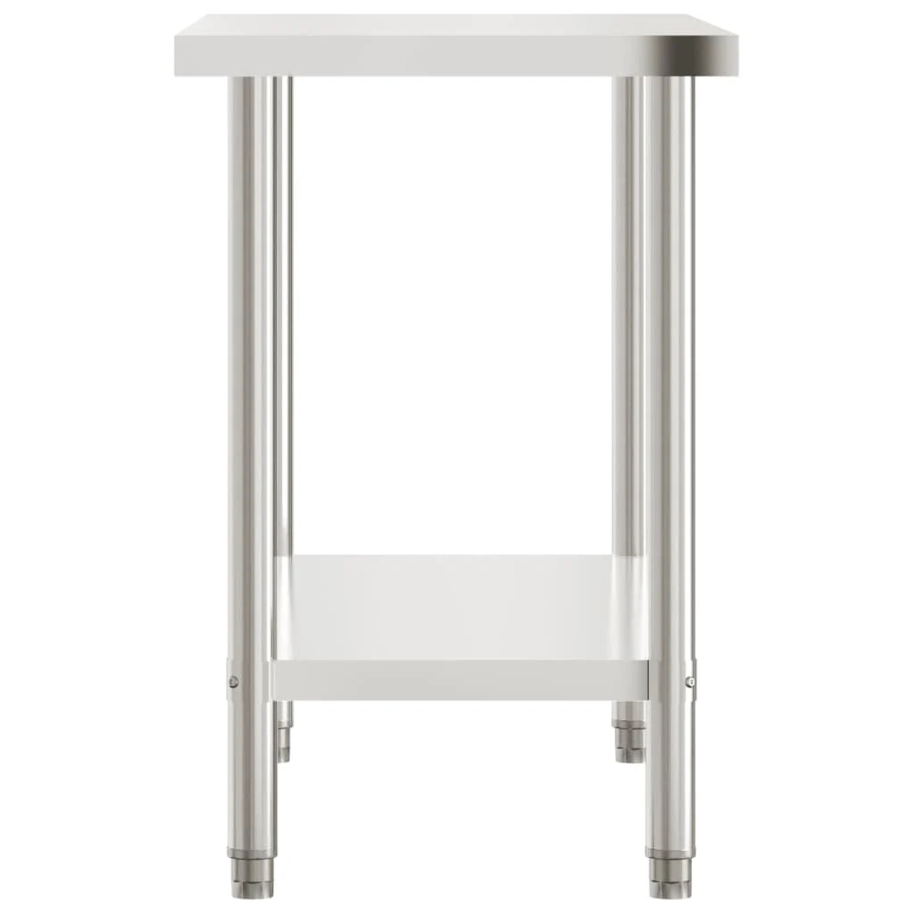 Tavolo da lavoro professionale da cucina 110 x 55 x 85 cm in acciaio inox 02_0045404