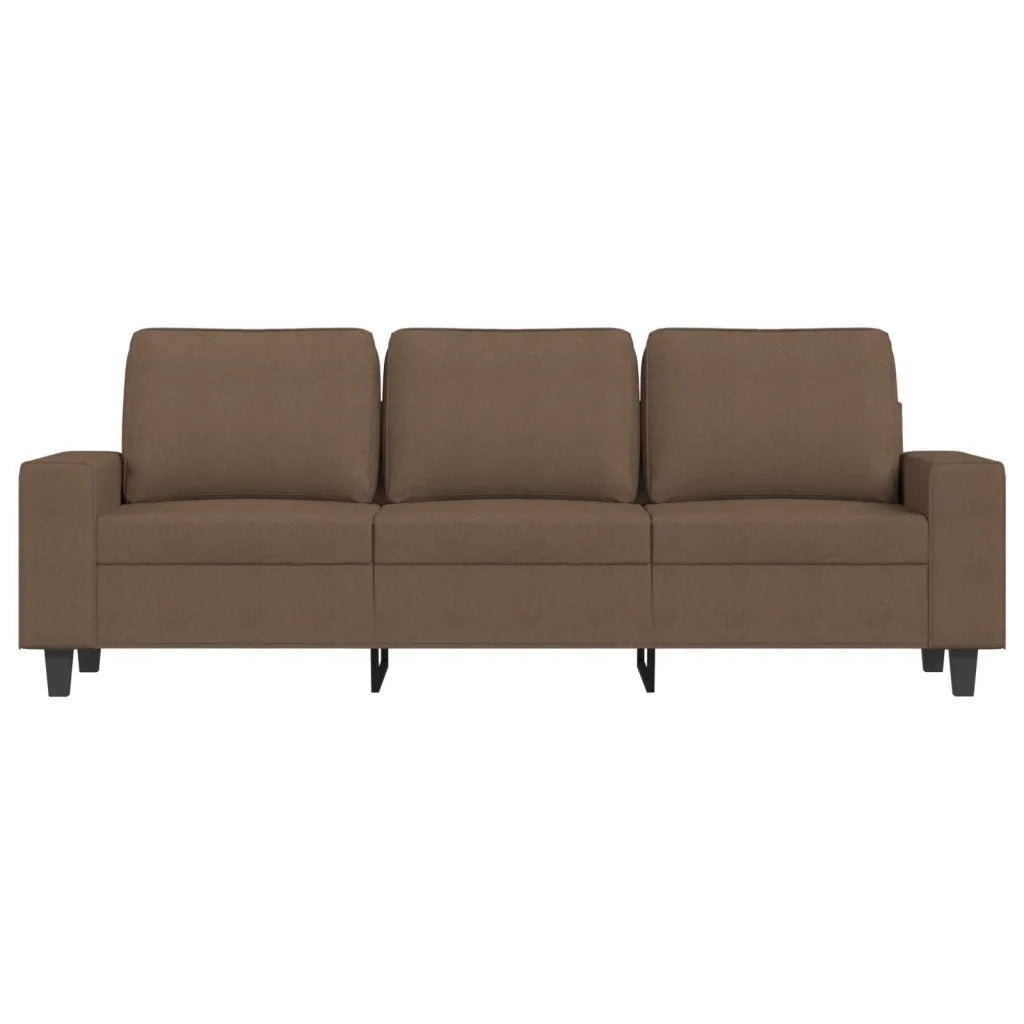 Divano a 3 Posti Marrone 180 cm in Tessuto 359402