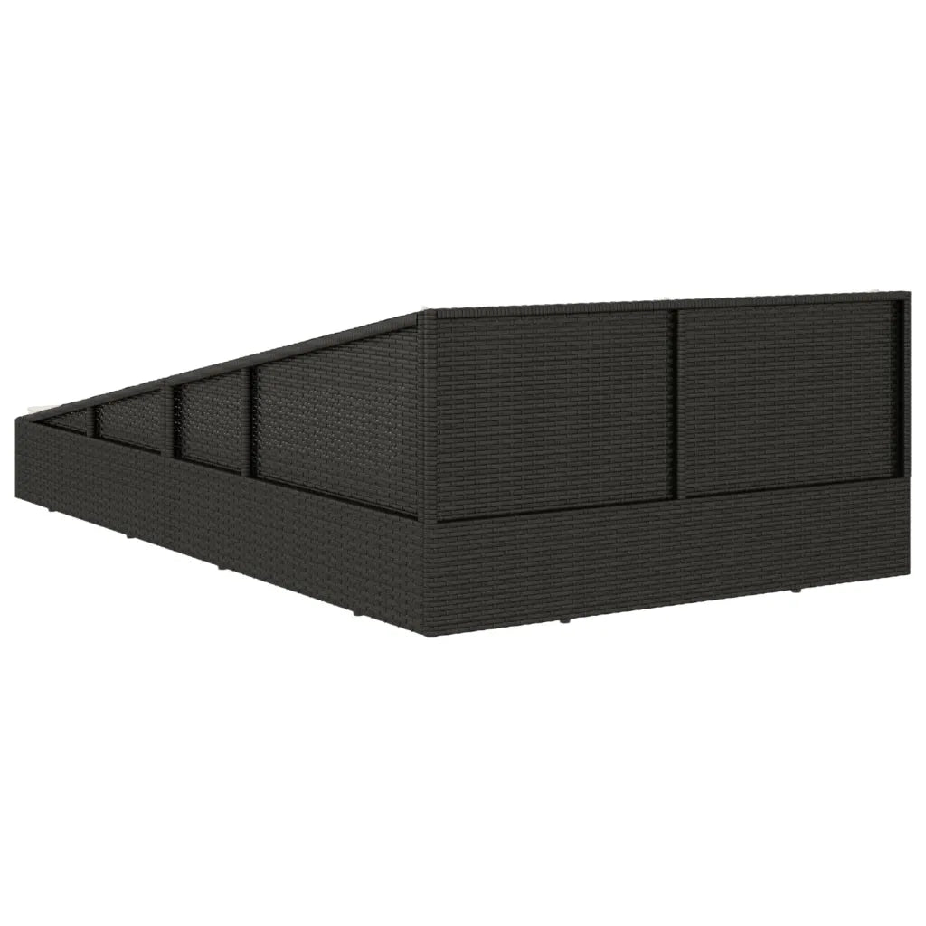 Lettino da Giardino Nero 110x200 cm in Polyrattan 42667