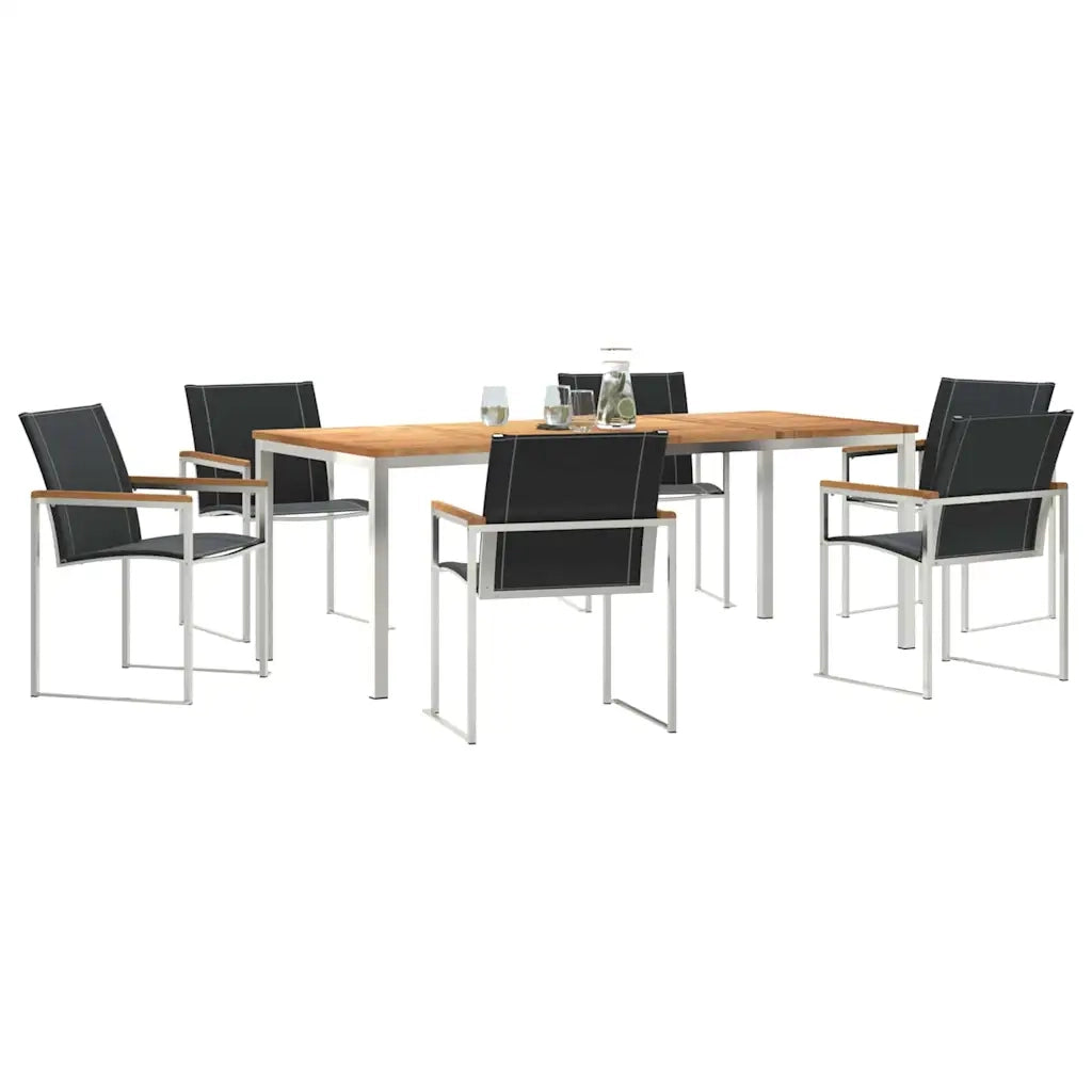 Set da Pranzo per Giardino 7 pcs Legno di Acacia Massello 3334819