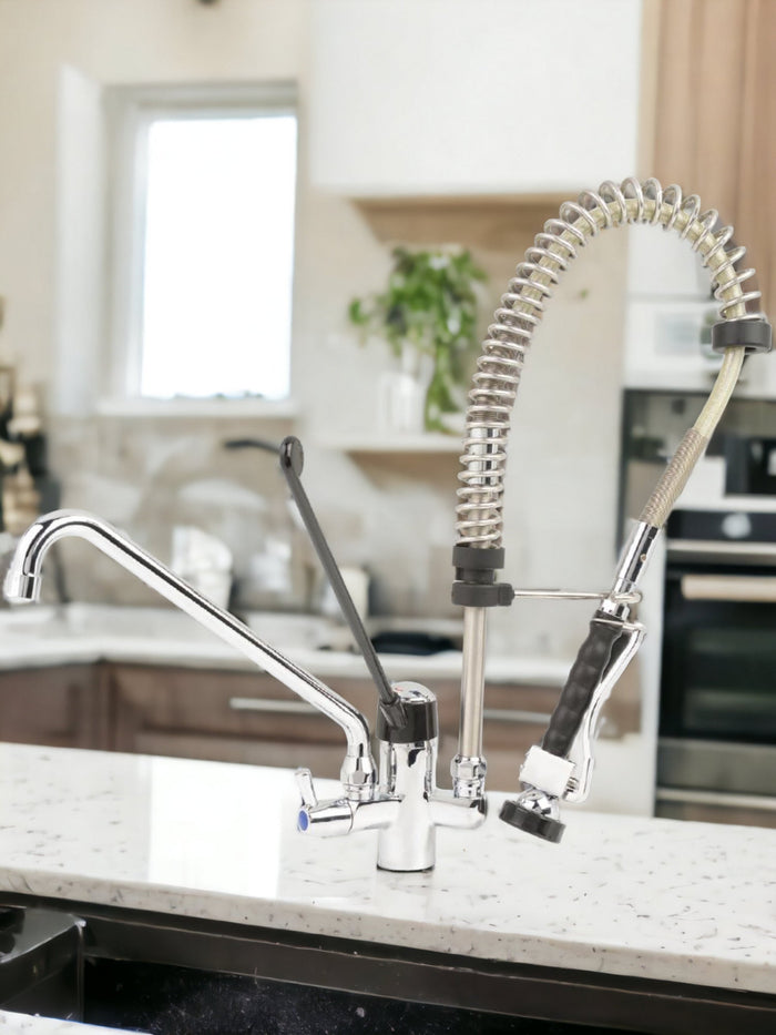 Miscelatore per cucina professionale industriale con doppia uscita