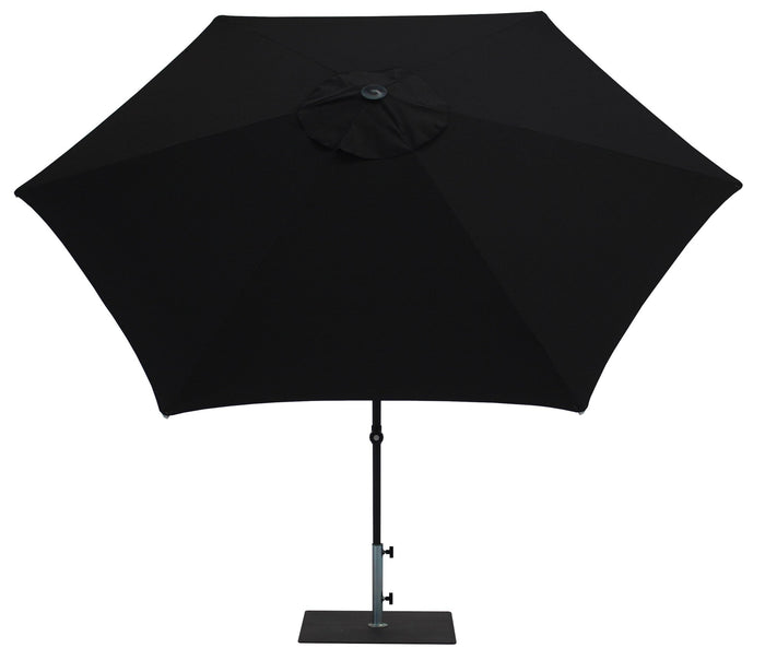 Ombrellone da Giardino Ø3 m Palo Ø38 mm in Alluminio Tessuto Olefin Trend Nero