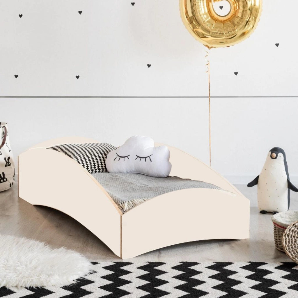 Lettino Montessori ONDA bianco 180 x 90 cm